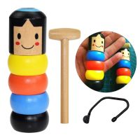 ☋✟◇ Unbreakable Wooden Man Magic Toy for Children Kids Close Up Stage Magic Props Magic Tricks Accessory Immortal Daruma Magic Trick