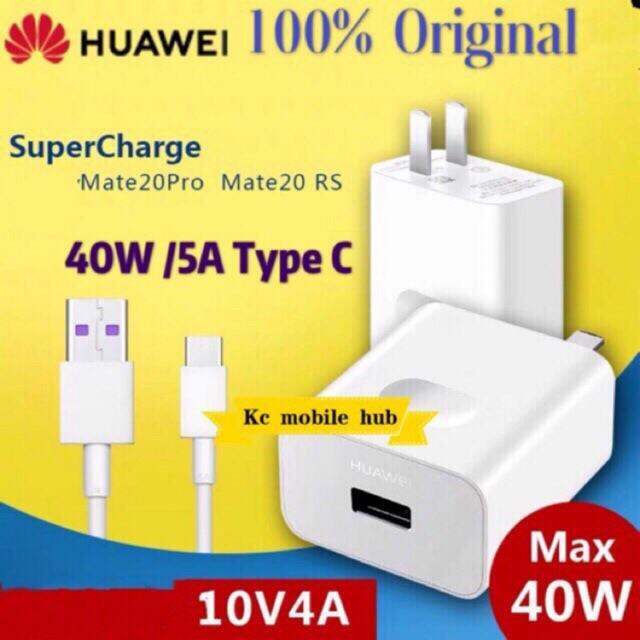 Huawei 40W 10V-4A Type C SuperCharging For Mate20 Mate20rs | Lazada PH