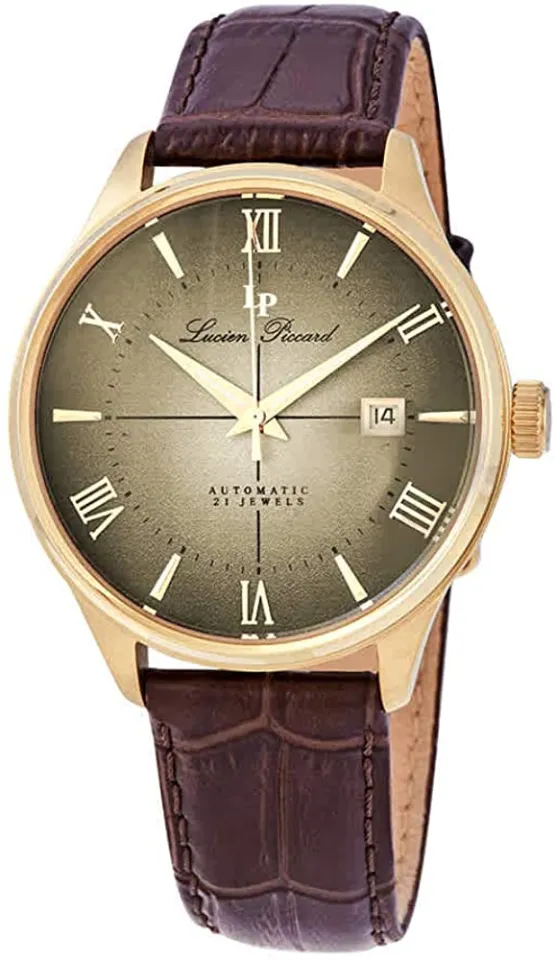 Authentic Lucien Piccard Automatic Gold Dial Men's Original Watch