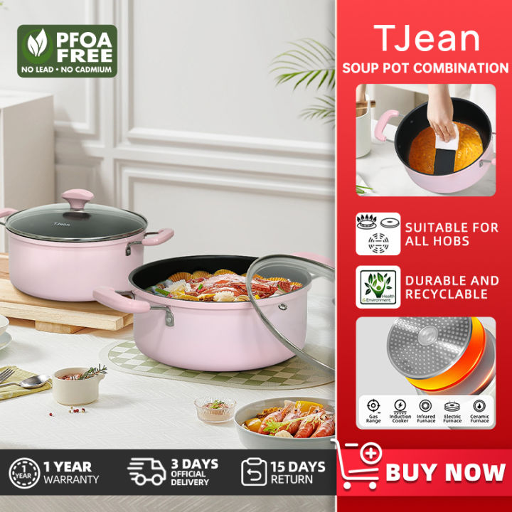 Non-stick With Lid Soup pot household gas induction cooker