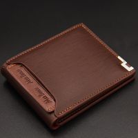 Fashion Mens Wallet Short Multi-function Leather Draw Card Wallet Card Holders for Men Cardholder Bags Luxury Business Wallet