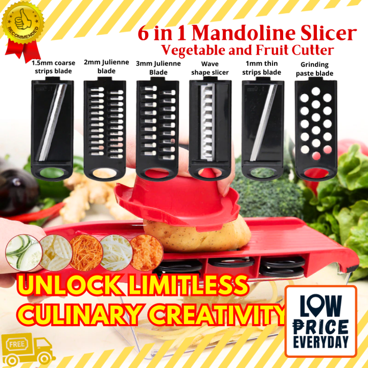 Creative Mandoline Slicer Vegetable Cutter with Stainless Steel Blade