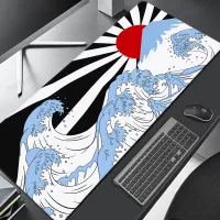 Blue Pink Great Wave Mouse Pad เครื่องเกม แผ่นรองเมาส์จิตรกรรมญี่ปุ่น บริษัท Office Laptop Carpet Table Pad