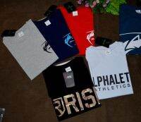 เสื้อออกกำลังกาย  ALPHALETE(แอลฟาลิท) โรงยิมเพาะกายTเสื้อฟิตเนสกล้ามเนื้อเสื้อยืดเสื้อยืดแบบอัด