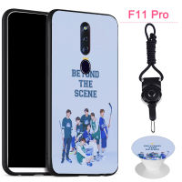 BTS เคสโทรศัพท์สำหรับ OPPO F11 Pro /R19ซิลิคอนนุ่มกรณีที่มีรูปแบบเดียวกันแหวนและเชือก