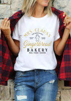 2023 NewChristmas เสื้อยืด Mrs Claus Gingerbread สีเสื้อคริสต์มาสของขวัญผู้หญิงแฟชั่นอินเทรนด์ผ้าฝ้าย Vintage Top