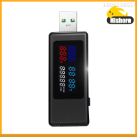 Nishore-KWS-V30 USB เครื่องทดสอบปริมาณกระแสไฟฟ้าความจุแรงดันไฟฟ้า6in1แรงดันไฟฟ้าที่มีฟังก์ชันหน่วยความจำปิดเครื่อง