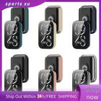 SPORTS XU เต็มเต็มรูปแบบ เคสป้องกันรอย PC + นิรภัย บัมเปอร์ ตัวป้องกันหน้าจอ ของใหม่ อุปกรณ์เสริมเสริม ปลอกหุ้มปลอก สำหรับ Xiaomi band 8 Pro สมาร์ทวอทช์