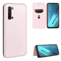 Oppo Find X2 Lite Case, EABUY Carbon Fiber Magnetic Closure with Card Slot Flip Case Cover for Oppo Find X2 Lite