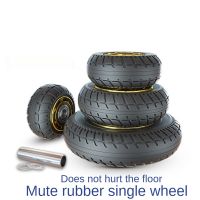 1 Pc 3 Inch Rubber Medium Gold-Plated /Humvee/ TPR Silent Wheel Universal Trolley Industrial Trailer Single