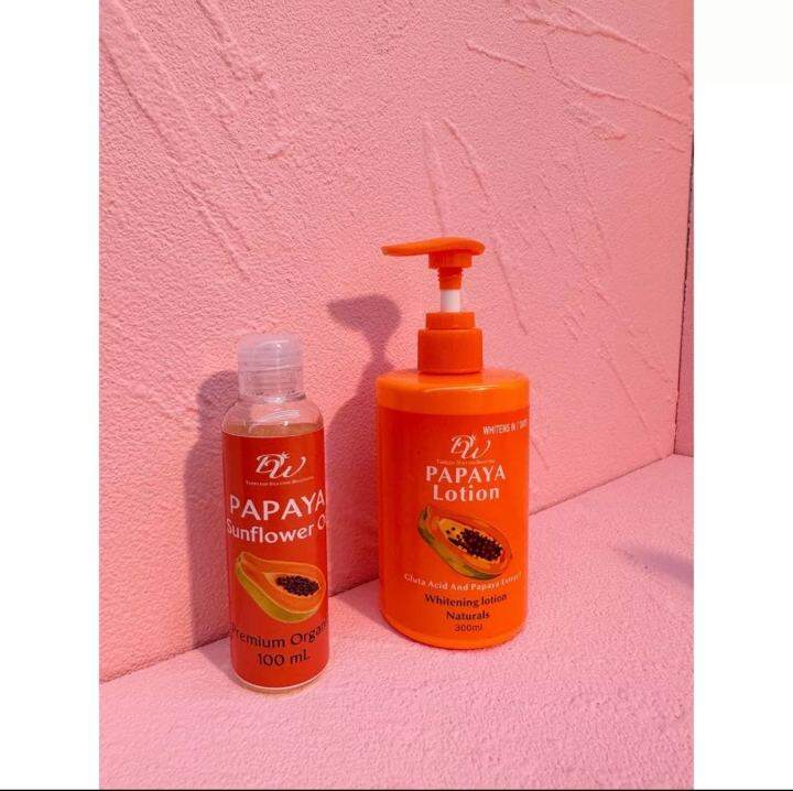 DW Sunflower Oil 100ml + Moisturizing Whitening Lotion 300ml ( Milky