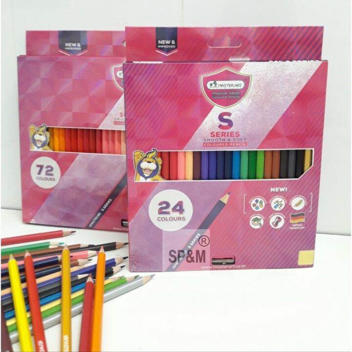 ส่งฟรี-สีไม้-มาสเตอร์อาร์ท-master-art-รุ่น-s-series-24สี-แพ็ค12กล่อง-จัดส่งเร็ว