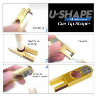 Muti-Function U-Shape โลหะผสมแข็งบิลเลียดสระว่ายน้ำ Cue Tip Trimmers Repairer บิลเลียด Burnisher นิกเกิล Shaper อุปกรณ์บิลเลียด