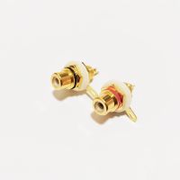 ✑✖□ NCHTEK RCA Jack Female Panel Mount PCB Connector Adapter For Audio Red BlackGold / 5PAIRS(10PCS)