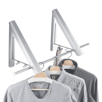 Wall-mounted Folding Clothes Hanger Ho Portable Bathroom Drying Rack Household Retractable Invisible Clothes Rail Drying Rack