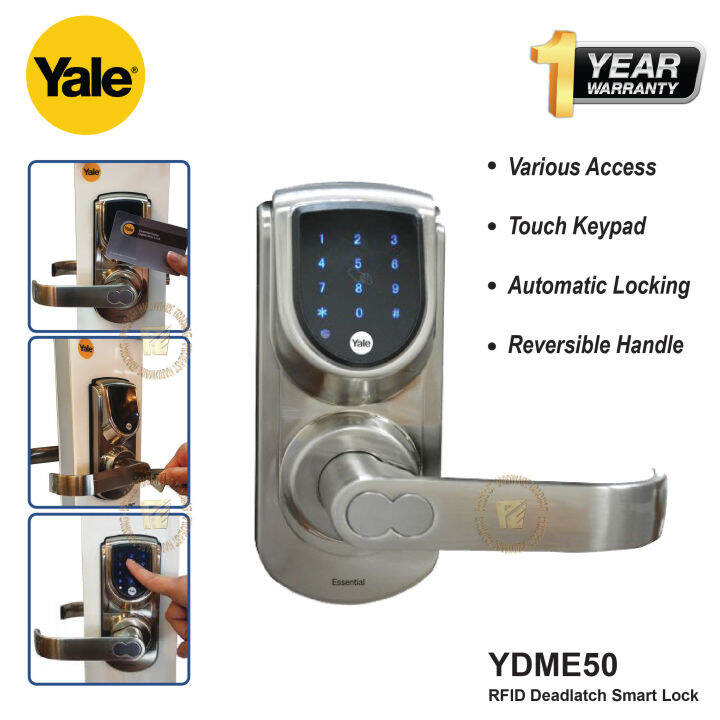 Yale YDME50 RFID Deadlatch Smart Lock / Digital Door Lock Lazada
