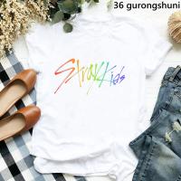 เสื้อยืดเสื้อยืดพิมพ์ลายลายตัวอักษรสำหรับเด็กสายรุ้งหลงทางสำหรับผู้หญิงเสื้อยืดเคป็อปตลกๆสำหรับผู้หญิงคนรักดนตรีผู้หญิงเสื้อยืดสไตล์เกาหลีเสื้อผ้าผู้หญิง