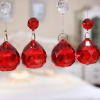 1MString Glass Crystal Clear Beaded Pendant Hanging Curtain Window Door Decor