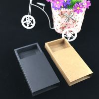 24pcslot- Blank Kraft Paper Drawer Boxes Black Paperboard Packaging Box DIY Handmade Soap Craft Jewel Party Gift Boxes