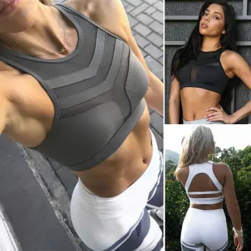 Sports Bra for Women High Impact Large Bust Padded Sports Bra Fitness  Workout Running Yoga Tank Tops 