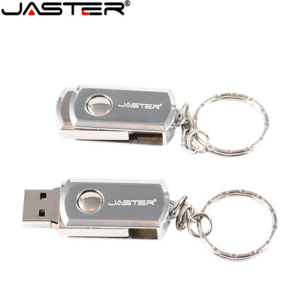 Hot JASTER Metal USB 2.0แฟลชไดรฟ์64GB FreeCustom โลโก้ไดรฟ์ปากกา32GB 16GB Memory Stick พร้อมโซ่หมุนได้ธุรกิจของขวัญดิสก์ U