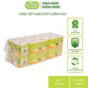 Combo 5 bịch Giấy vệ sinh Tre Calla 3 lớp 10 cuộn bịch không tắc bồn cầu