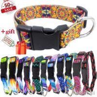 【hot】◐■✒  12 Styles Printing Dog Collar Personalized Collars Printed and Leash Set for Small Medium Large