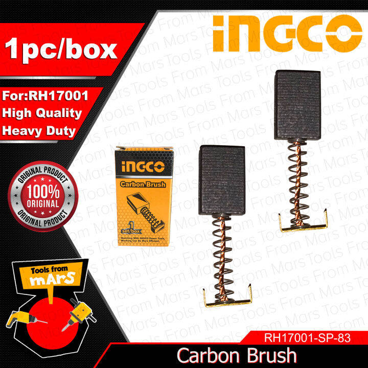 INGCO 2PCS/SET Carbon Brush for Rotary Hammer Motor Brush Motor Carbon