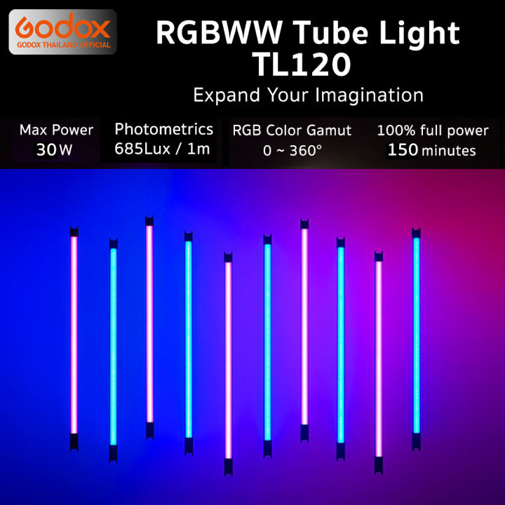 godox-led-tl120-rgb-30w-2700-6500k-5200mah-รับประกันศูนย์-godox-thailand-3ปี-stick-tube