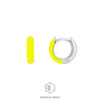 Maison de Jewels - ID Hoops ต่างหูเงิน อินเทรนด์ สีนีอ็อน ต่างหูใส่ทุกวัน ต่างหูผู้ชาย unisex