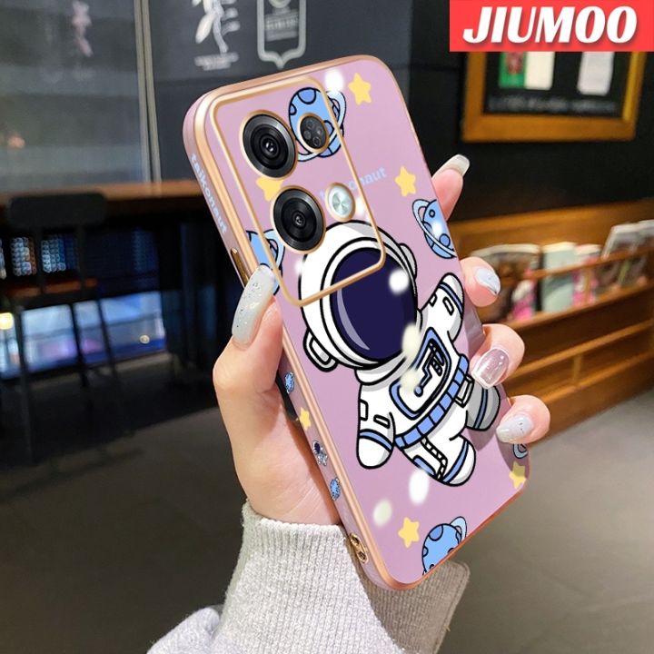 เคส-jiumoo-สำหรับ-oppo-reno-8-pro-5g-reno8-reno-7-4g-f21-pro-f21s-pro-เคสโทรศัพท์แฟชั่นนักบินอวกาศสุดหรูแบบบางเคสโทรศัพท์ซิลิโคนนิ่มลายด้านที่สร้างสรรค์คลุมทั้งหมดเคสป้องกันทนแรงกระแทกกล้อง