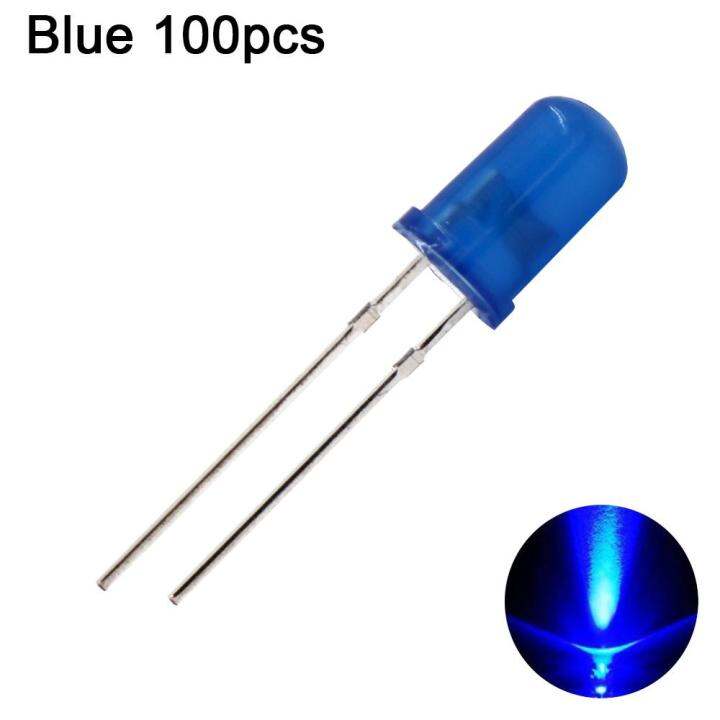 100 Buah Lampu Dioda LED 5Mm F5 LED Bulat Berbagai Macam Kit Diode ...