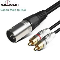 【YF】 MOWU Audio RCA Cable Male to 2 rca 3 Pin Female Cannon Amplifier Mixing Plug AV Dual XLR 1.5M/3M/5M