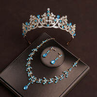 Itacazzo เจ้าสาว Headwear Crown neckle earwear ชุดสีฟ้าแฟชั่นผู้หญิง PROM tiaras