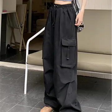 Buy Tokyo Talkies Black Solid Streetwear Parachute Cargo Pants for Women  Online at Rs.659 - Ketch