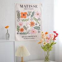 ℗◘◄ Matisse Colorful Flower Hanging Cloth Room Decorative Cloth Art Home Stay Bedroom Background Wall Hanging Cloth Small and Fresh