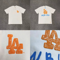 LD MLB Short Sleeve Ny LA Male and Female Couple T-shirt MLB Like T-shirt เสื้อยืดคอตตอนแท้ เสื้อยืดเเฟชั่น  SML