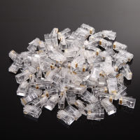 100 Pieces RJ45 Modular Plug Network Connector For UTP Cat5 Cat5e Cable Heads