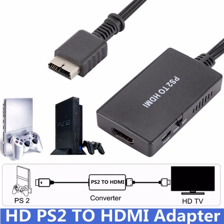 WARBE For PS2 HDMI Output HDMI Converter HDMI Cable Playstation to HDMI