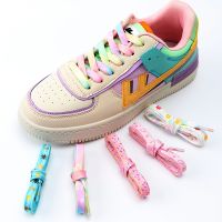 [Fashion goods060]เชือกผูกรองเท้าสำหรับเทนนิสรองเท้าแบนเชือกผูกรองเท้าสูง PrintingWomenChild ShoeShoe Accessories