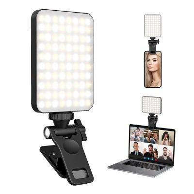 LED Fill Light Portable Mini Selfie Light For Laptop Video Conference Mobile Phone Vlog Live Broadcast Fill Lamp Photography Phone Camera Flash Lights