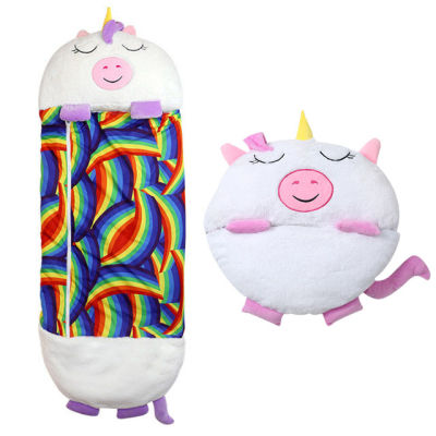 Children Cartoon Blanket Kids Sleeping Bags Plush Doll Pillow Baby Warm Soft Lazy Animal Sleepsacks Girls Boys Pillow Sleepsacks