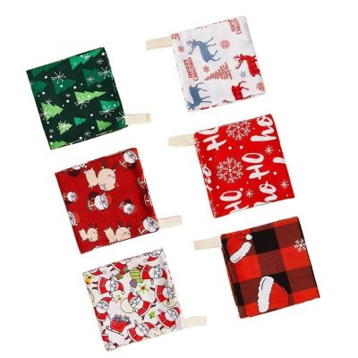 Cute Wipes 6 Piece Christmas Babies Face Towel Newborn Handkerchieves Cartoon Babies Wipes for Christmas New Year