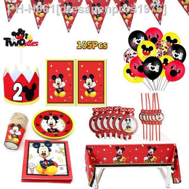 disney-mickey-theme-first-birthday-disposable-tableware-set-party-supplies-paper-plate-cup-napkin-party-2nd-birthday-decoration