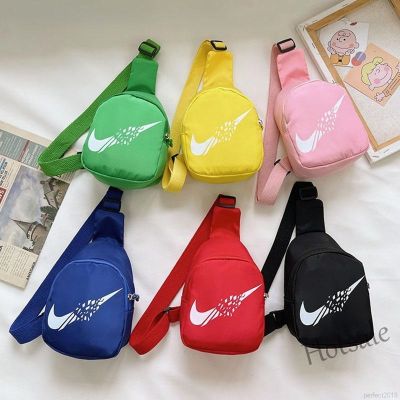 【hot sale】✜ C16 Childrens Small Backpack Korean Candy Color Printing Chest Bags Lightweight Messenger Bag