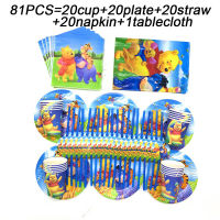 81Pcs Movies on Birthday Party Decor Supplies Cups Plates Straws Napkin Tablecloth Disposable Tableware