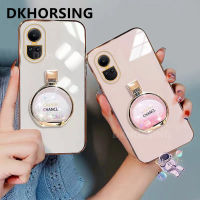 DKHORSING เคสโทรศัพท์แฟชั่นสำหรับ OPPO Reno 10 / 10 Pro / 10 Pro + ซิลิโคนชุบปลอกอ่อน Oppo Reno 10 5G 2023ฝาครอบกันกระแทก OPPO RENO 10Pro พร้อมที่วางน้ำหอมทรายดูด