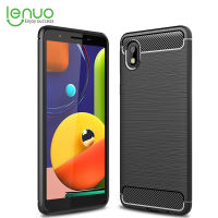 【Big-promotion】 【Eco-friendly】 Lenuo สำหรับ Galaxy A01 Core/ M01 Core Case-คาร์บอนไฟเบอร์ซิลิโคนแปรงโทรศัพท์มือถือ TPU ปกหลัง