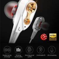 Ready Stock QKZ CK8 gaming earphone In-ear Dual Motion Ring Running Game Music Stereo Bass Headset with micphone(3.5mm)