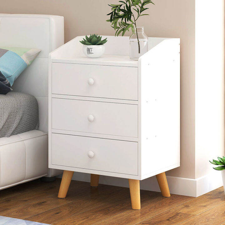 Simple Bedside Cabinet Table with 2 drawer for Bedroom Modern ...